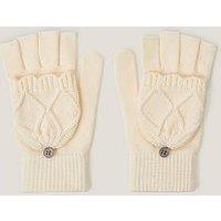 Monsoon Girls Criss Cross Glam Gloves - Light Cream