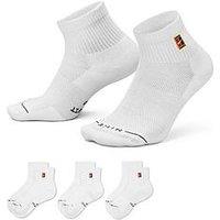 Nike Unisex Everyday Elevated Tennis Ankle Socks 3 Pack - Multi