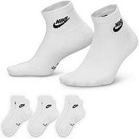 Nike Unisex Everyday Elevated Futura Ankle Socks 3 Pack - Multi