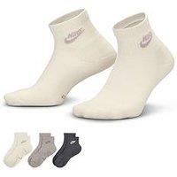 Nike Unisex Everyday Elevated Futura Ankle Socks 3 Pack - Multi