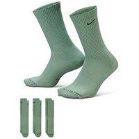 Nike Unisex Everyday Elevated Swoosh Embroidered Crew Socks 3 Pack - Multi