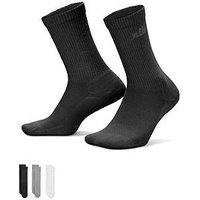 Nike Unisex Everyday Elevated Graphic Crew Socks 3 Pack - Multi