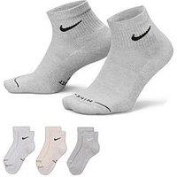 Nike Unisex Everyday Elevated Ankle Socks 3 Pack