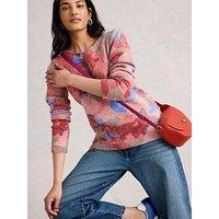 White Stuff Jodie Printed Jumper - Red