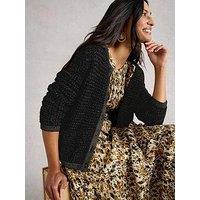 White Stuff Belle Sparkle Cardi - Black