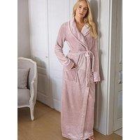 Long Tall Sally Ribbon Shawl Maxi Robe - Pink