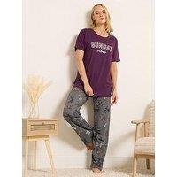 Long Tall Sally Sunday Vibes Pyjama Set - Red