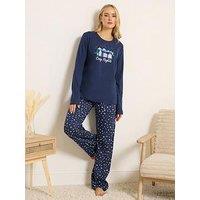 Long Tall Sally Cosy Nights Pyjama Set - Blue