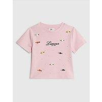 River Island Older Girls Lamour Rosette T-Shirt - Pink