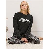 Long Tall Sally Tall Weekend Brunch Club Lounge Top - Black