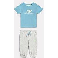 New Balance Infant Colorblock Jersey T-Shirt And Jogger Set - Blue