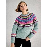 White Stuff Arctic Fairisle Jumper - Green