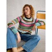 White Stuff Phoebe Fairisle Jumper - Blue