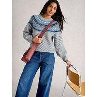 White Stuff Mini Heart Fairisle Jumper - Grey