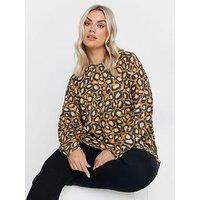 Yours Curve Animal Soft Touch Jumper - Yellow