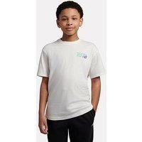 New Balance Junior Boys Nb Athletics Oversized Graphic T-Shirt - Off White