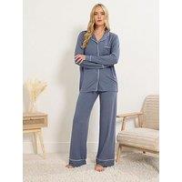 Long Tall Sally Tall Long Sleeve Pj Set - Blue