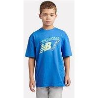 New Balance Junior Boys Running Graphic Tee - Blue