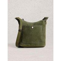 White Stuff Mini Fern Suede Crossbody - Green