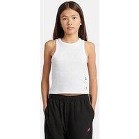 New Balance Junior Girls Ribbed Vest - White