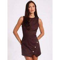 Quiz Brown Woven Playsuit