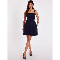 Quiz Navy Heart Charm Mini Dress