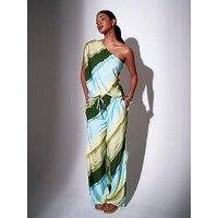 South Beach Asymmetric Stripe One Shoulder Top - Multi