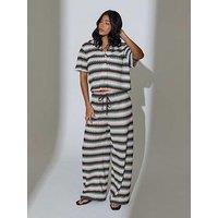 South Beach Crochet Co Ord Wide Leg Trousers - Multi