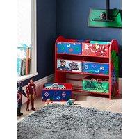Marvel Avengers Toy Storage Unit: 6-Box Organizer For Bedroom - Made From Engineered Wood/Fabric/Metal - Easy Assembly And Clean Up