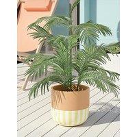 The Very Collection Stripe Planter 28Cm- Yellow