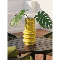 The Very Collection Donut Tiled Vase Planter Mustard