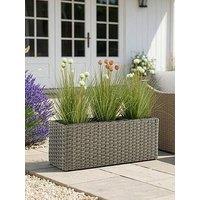 The Very Collection Antigua Trough Shape Rattan Planter