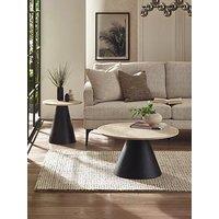 Julian Bowen Elgon Travertine Effect Coffee And Lamp Table Set