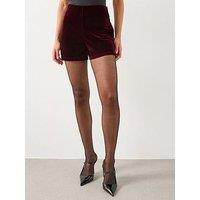 Mango Velvet Shorts - Red