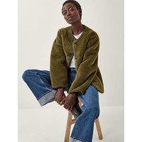 Monsoon Lara Collarless Jacket - Green
