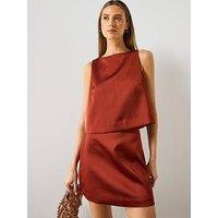 Mango Satin Top With Bow Back - Red