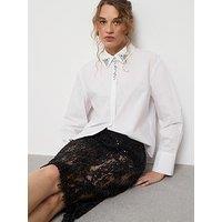 Mango Crystal Detail Shirt - Cream