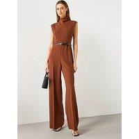 Mango Tailored Jumpsuit - Brown