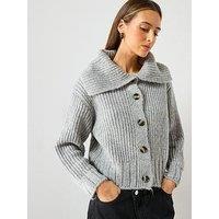 Mango Button Up Cardigan - Grey