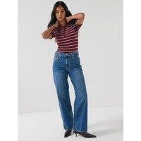 7 For All Mankind Stovepipe Straight Jeans - Blue