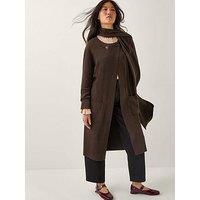 Monsoon Santi Scarf Coatigan - Brown
