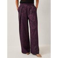 Monsoon Rory Satin Trouser - Purple