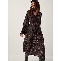 Monsoon Mackie Spot Dress - Brown