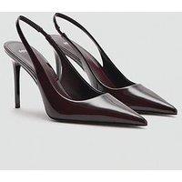 Mango Patent Leather Heel Shoes - Red