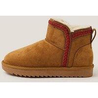Monsoon Esta Braid Trim Boot - Brown