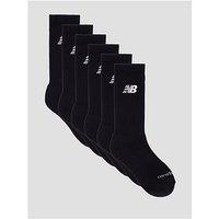 New Balance Everyday Crew Socks 6 Pack - Black