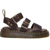Dr Martens Gryphon Quad Sandals - Dark Brown Grizzly