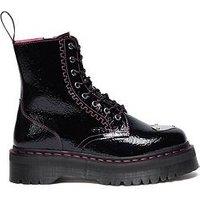Dr Martens Jadon 8 Eye Distressed Leather Platform Boots - Black