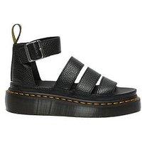 Dr Martens Clarissa Ii Quad Sandals - Black Milled Nappa