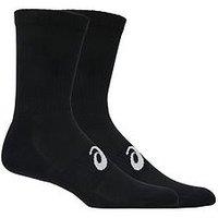 Asics Unisex Running 3 Pack Crew Socks - Black